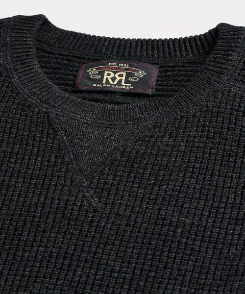 ワッフルニット コットンウール セーター（ニット/セーター）｜RRL
