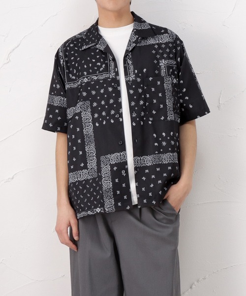 セール】バンダナ柄オープンカラーシャツ（シャツ/ブラウス）｜URBAN