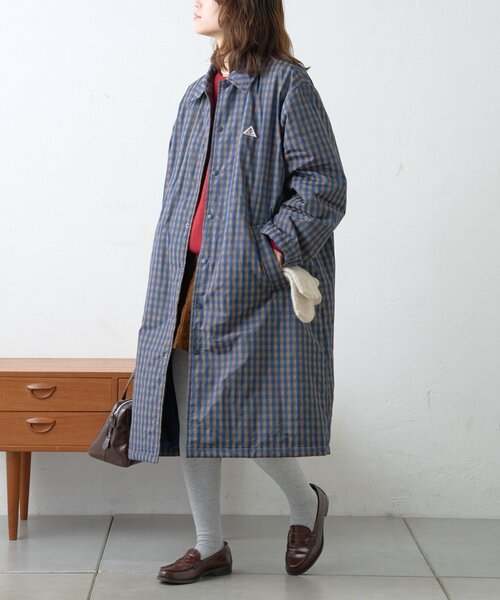 セール】【GEVACO】中綿ステンカラーロングコート（ステンカラーコート