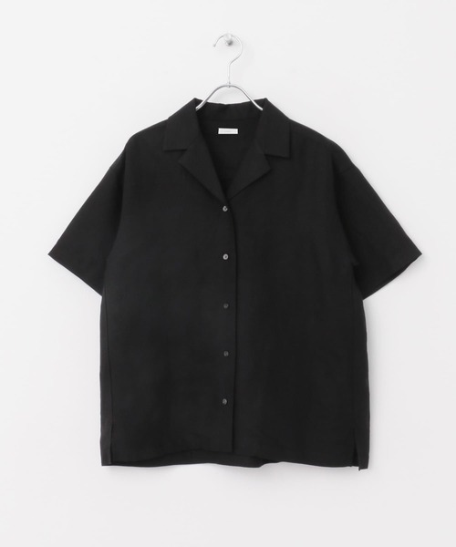 一休 かぐれ kagure リネンレーヨンオープンカラーシャツ チ 一休 か