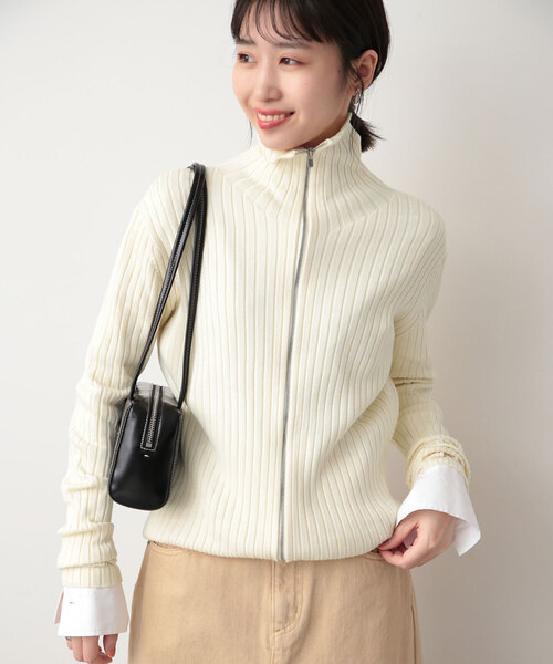 SLOBE IENA（スローブイエナ）の「ZIP襟ニット（ニット/セーター