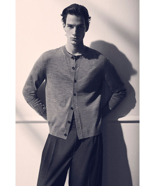 COS（コス）の「メリノウールクルーネックカーディガン（カーディガン