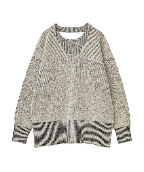 CLANE（クラネ）の「【CLANE/クラネ】W FACE CUT NECK WIDE KNIT TOPS
