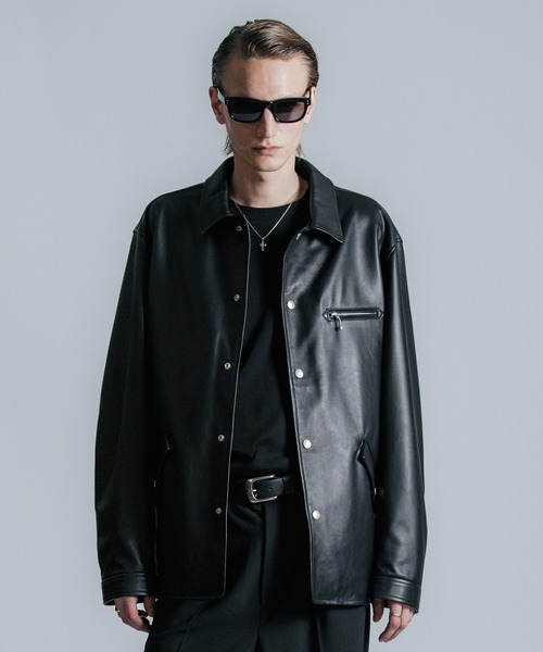 セール】SPANISH LAMB LEATHER SPORTS JACKET（カバーオール）｜CRIMIE