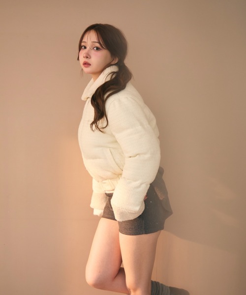 セール】キルティングラメボアダウン（ダウンジャケット/コート