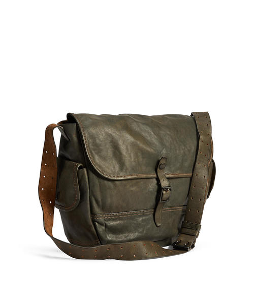 RRL（ダブル アール エル）の「レザー メッセンジャー バッグ（トート