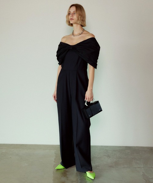 PRANKPROJECT】オフショルベアリボンオールインワン