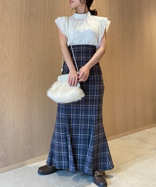 SNIDEL（スナイデル）の「ハイウエストタイトヘムフレアチェック