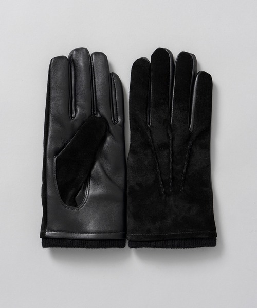 UNISEX》Pig Suede x Goat Leather Gloves/ピグスエード×ゴートレザー
