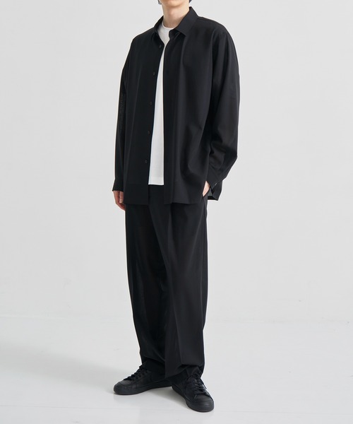 ATON / エイトン】TWIST WOOL TROPICAL TWO TUCKED EASY PANTS