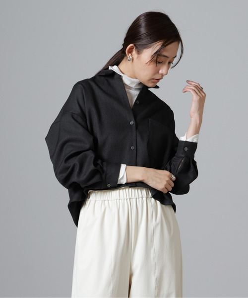 セール】バックコンシャスクロップドシャツ（セットアップ可）（シャツ