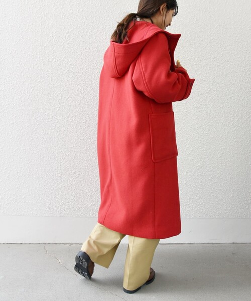 セール】SHIPS any: メルトン ロング ダッフル コート（ダッフルコート