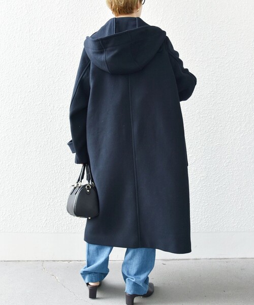 セール】SHIPS any: メルトン ロング ダッフル コート（ダッフルコート