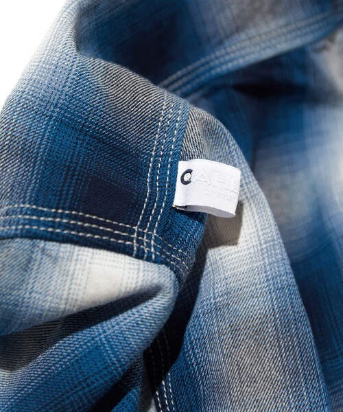 CAHLUMN/カウラム Magazine Pocket Open Collar Shirt(Ombre)/マガジン