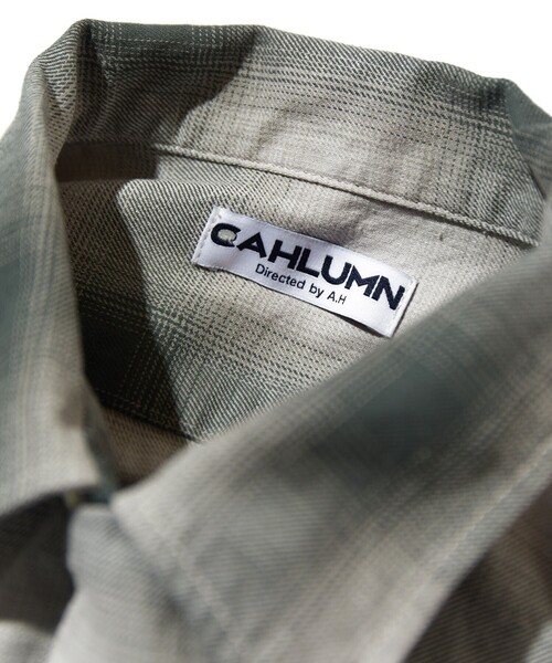 CAHLUMN/カウラム Magazine Pocket Open Collar Shirt(Ombre)/マガジン