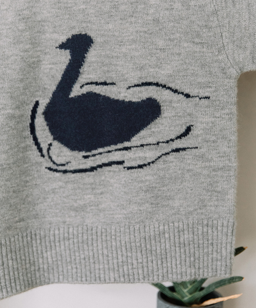 セール】スワンインターシャハイネックセーター（ニット/セーター