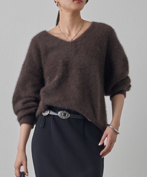セール】FURカシミヤVニット（ニット/セーター）｜LOUNGEDRESS