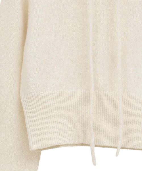 CLANE/クラネ】SHORT KNIT HOODIE/ショートニットフーディ（ニット