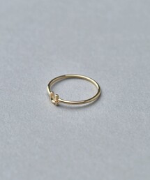 ete（エテ）の「○[シェア] K10YG ダイヤモンド ホースシュー リング