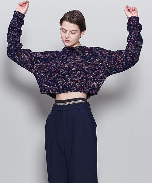 6（ロク）の「＜6(ROKU)＞マルチスラブ クルーネック ニット（ニット