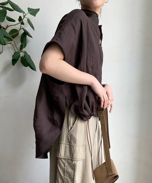 リネンドロストフレンチシャツ（シャツ/ブラウス）｜DouDou（ドゥドゥ