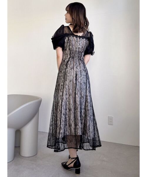 dazzlin（ダズリン）の「チュールベールレースワンピース（ドレス