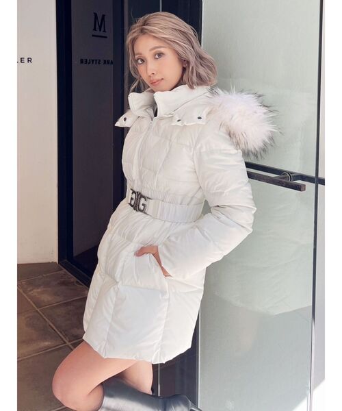 GYDA（ジェイダ）の「SymmetryGYDAベルト付きロングダウンコート