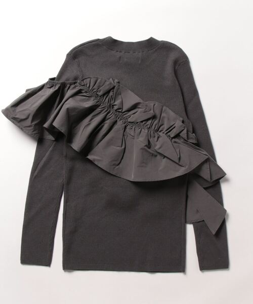 Mystrada（マイストラーダ）の「アシメフリルニット（ニット/セーター