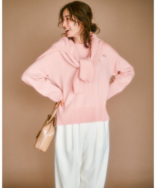 洗える】カシミヤブレンド クルーネック ニット（ニット/セーター