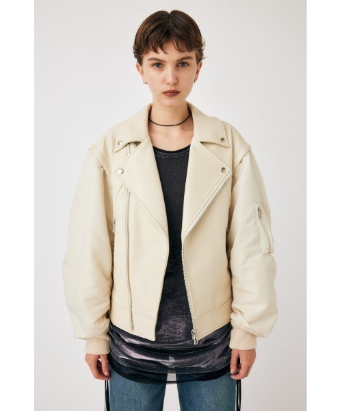 MOUSSY（マウジー）の「FAUX LEATHER DETACHABLE ジャケット（その他
