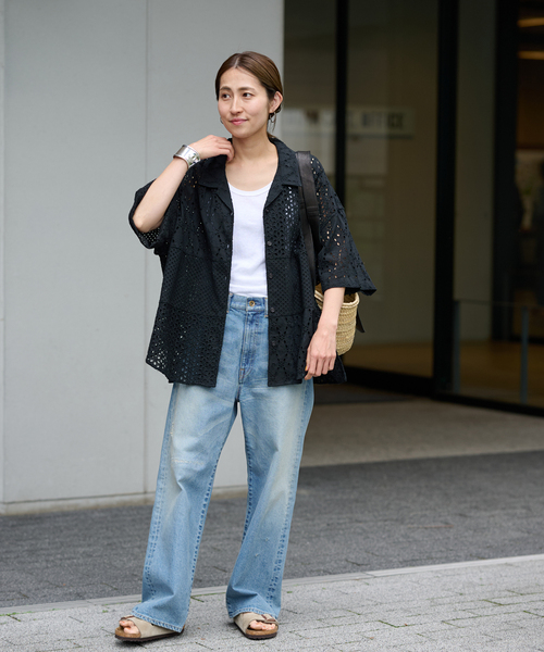 FRAMeWORK（フレームワーク）の「カットワーク刺繍半袖シャツ（シャツ