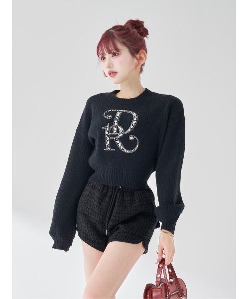 DRビジューボリュームリブニットトップス（ニット/セーター）｜Darich