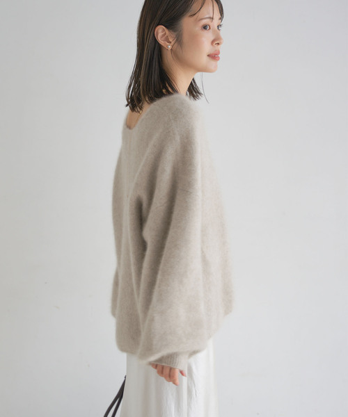 Noble（ノーブル）の「《追加》ファーニット2WAYパフスリーブニット