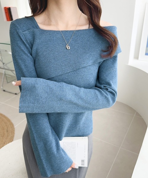 セール】【mily bilet】トレンド美スタイル。2WAYアシンメトリーオフ