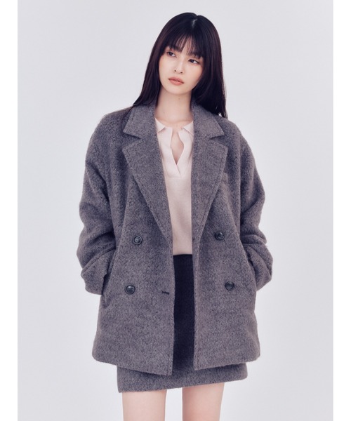 セール】オーバーサイズウールシャギージャコット（テーラード