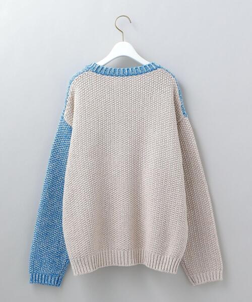 6（ロク）の「＜6(ROKU)＞BICOLOR KNIT PULLOVER/ニット（ニット