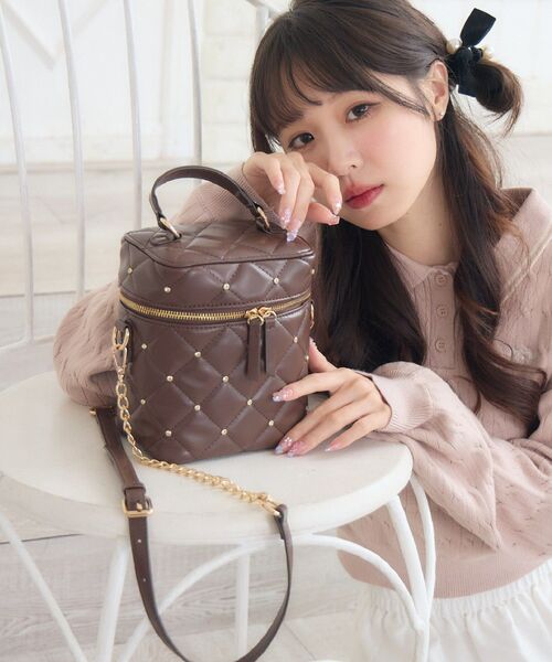 セール】【新色追加】ビジューキルトバニティバッグ（ショルダーバッグ