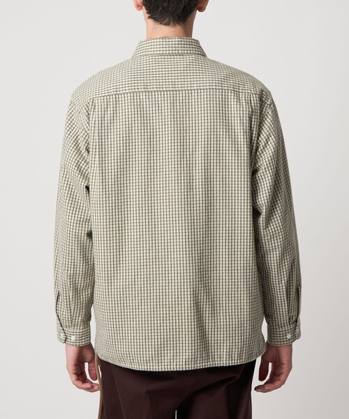 セール】＜Steven Alan＞ チェック ジップ プルオーバー シャツ LOOSE