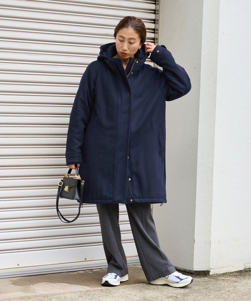 FRAMeWORK（フレームワーク）の「○ウールフード付きコート（その他