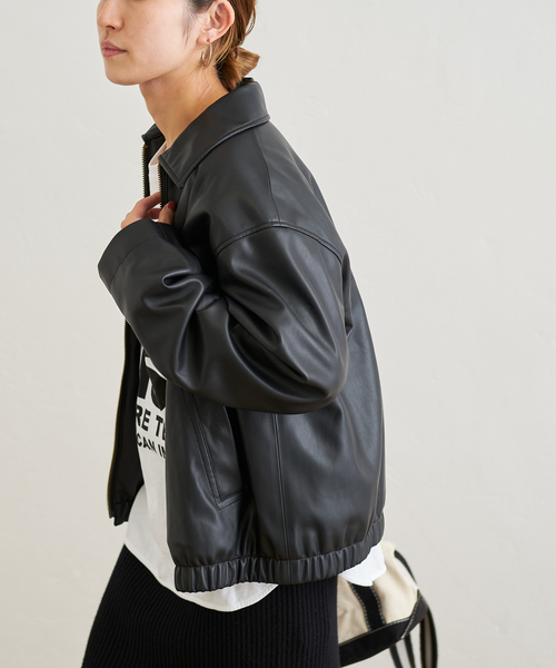 FRAMeWORK（フレームワーク）の「フェイクレザーフライトジャケット