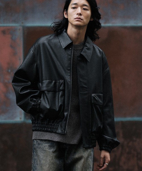 セール】ARTIFICIAL GRAIN SHORT BLOUSON（ブルゾン）｜WYM LIDNM