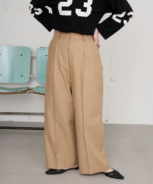 ZOZO限定】手洗い可 / NEWワイドスラックス（スラックス）｜B.C STOCK