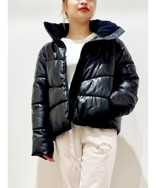 GAP（ギャップ）の「リラックス フェイクレザー パファージャケット