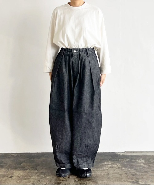 HARVESTY / ハーベスティ BLACK DENIM CIRCUS PANTS OW ブラックデニム
