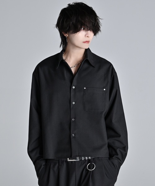 Cropped Regular Collar Silhouette Shirt / クロップド・レギュラー