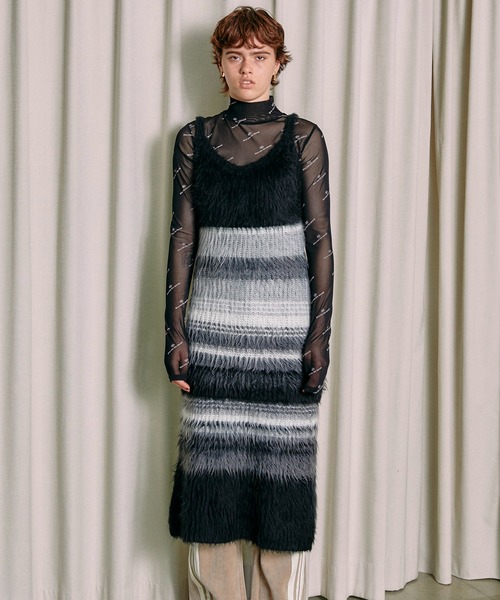 MAISON SPECIAL（メゾンスペシャル）の「Multicolor Border Knit Dress