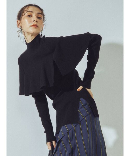 UN3D.（アンスリード）の「ケープライクニットトップ（ニット/セーター