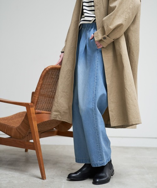 かぐれ（カグレ）の「フェードデニムイージーパンツ（デニムパンツ