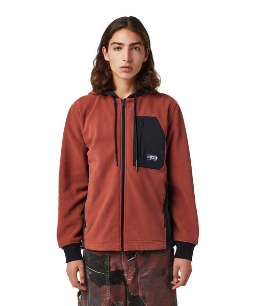 DIESEL（ディーゼル）の「メンズ パーカー フリース ジャケット