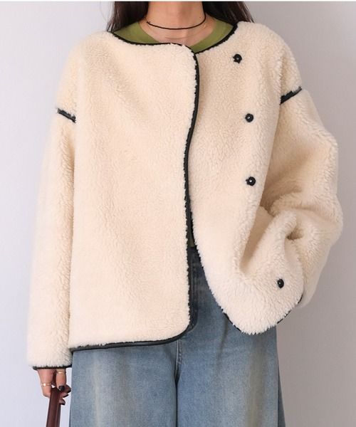 セール】ボアミドルブルゾン（ブルゾン）｜AKTE（アクテ）の